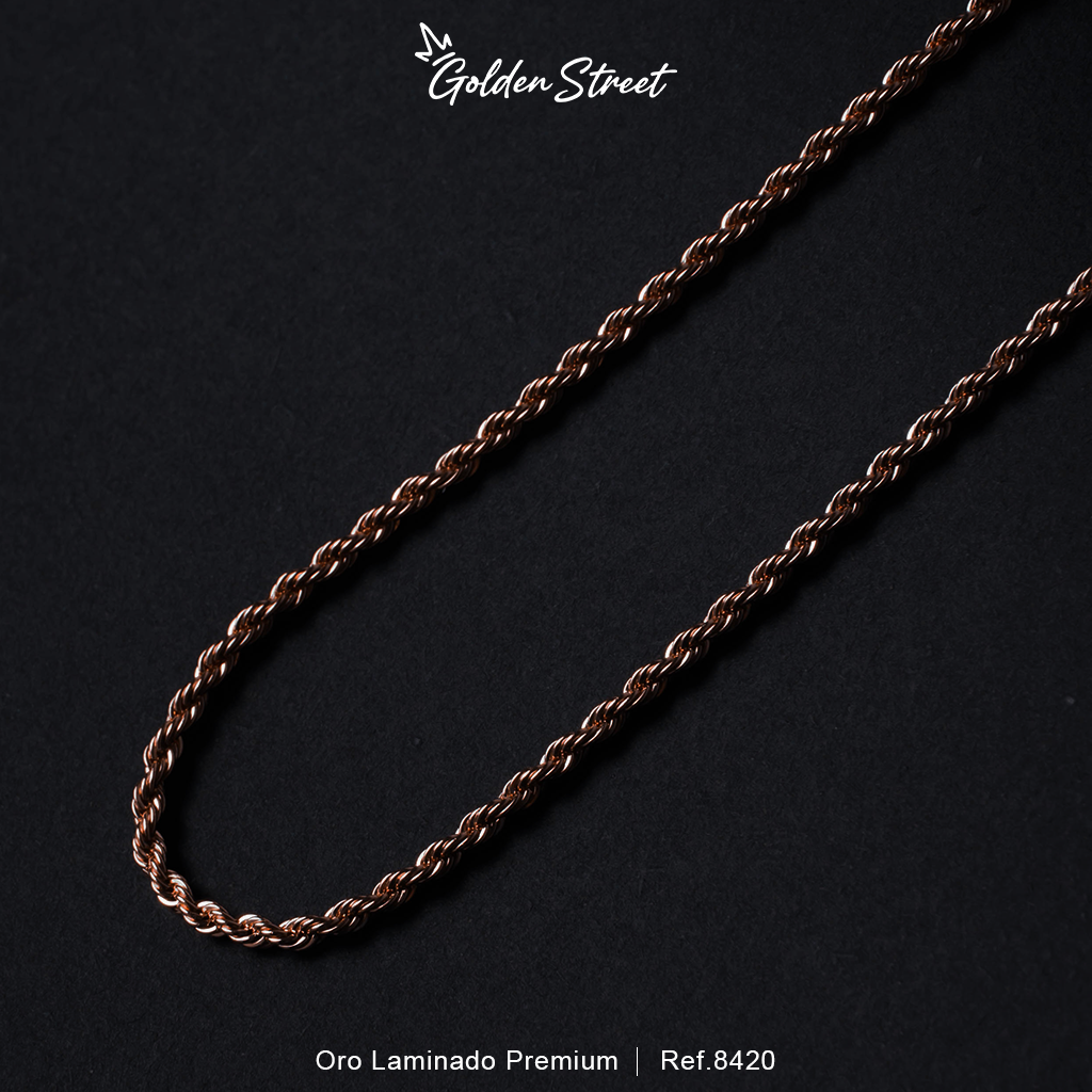 Cadena Cubana Oro Laminado Premium