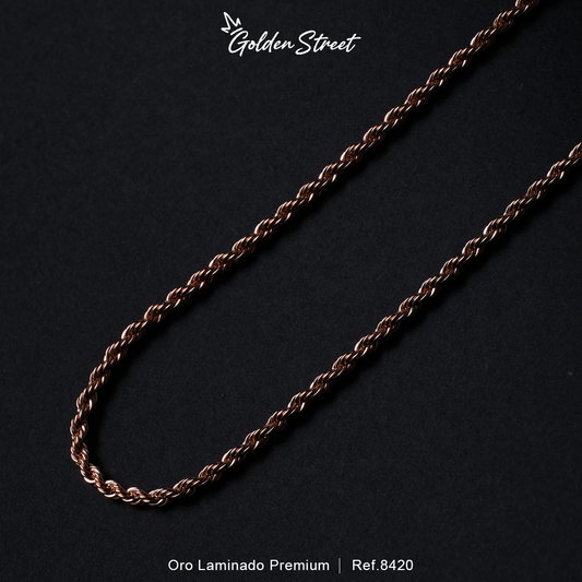 Cadena Cubana Oro Laminado Premium