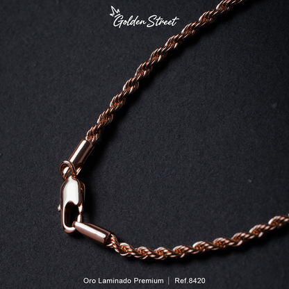 Cadena Cubana Oro Laminado Premium