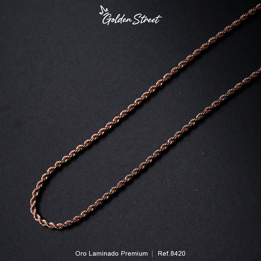 Cadena Cubana Oro Laminado Premium