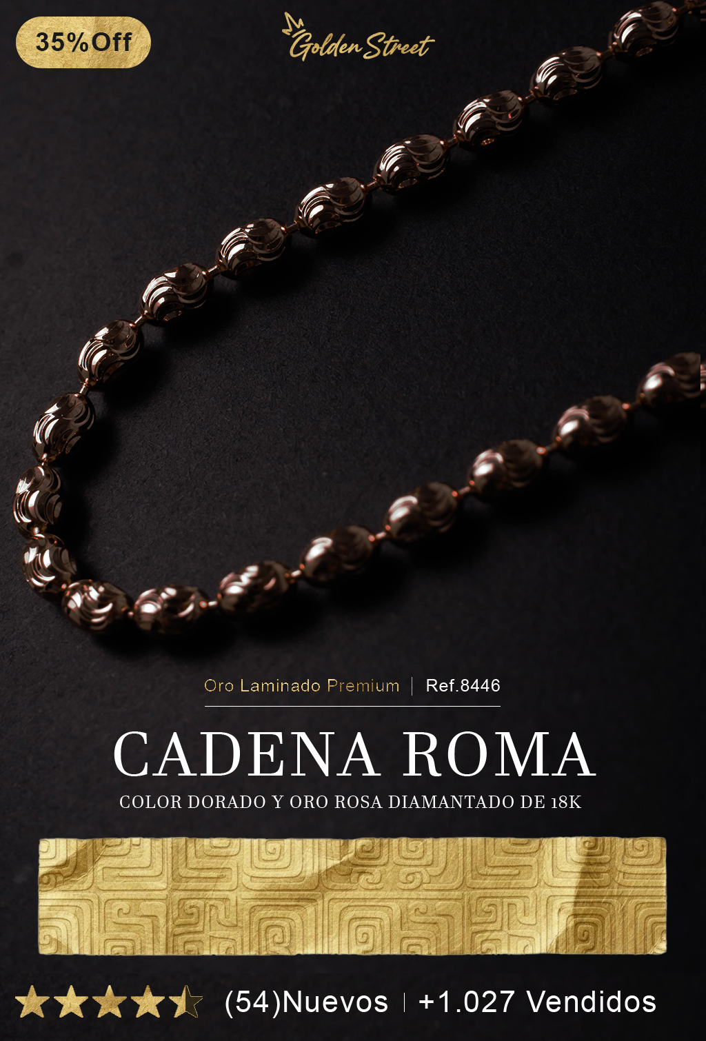 Cadena Roma Diamantada / 8446